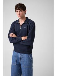 Guess Jeans Bluza 184127 Niebieski jasny Classic Fit. Niebieskie bluzy męskie Guess Jeans, l, z aplikacjami, z jeansu, bez ramiączek, bez kaptura. Za 389.99 zł.