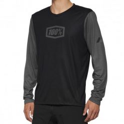 Koszulka rowerowa męska 100% Airmatic. Czarne bluzy męskie 100%, m, bez wzorów, sportowe, bez ramiączek, bez kaptura. Za 229.99 zł.