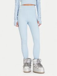 Guess Legginsy W5BB72 K7182 Błękitny Slim Fit. Niebieskie legginsy damskie Guess, z aplikacjami, z syntetyku. Za 349.99 zł.