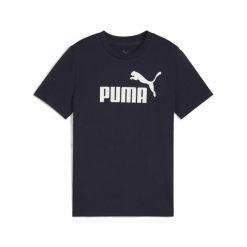 Młodzieżowa koszulka ESS z logo No. 1 PUMA New Navy Blue. Niebieskia bluzki damskie Puma, m, bez wzorów, z gumy, młodzieżowe, bez kołnierzyka, bez ramiączek. Za 79.00 zł.