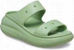 Klapki Dla Dorosłych Crocs Classic Crush. Zielone klapki męskie Crocs, bez wzorów, z materiału, bez zapięcia. Za 167.99 zł.