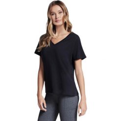 Koszulka damskie Skechers Pima V Neck Tee. Czarne koszulki sportowe damskie Skechers, m, bez wzorów, z bawełny, bez ramiączek. Za 119.99 zł.