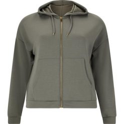 Damska bluza z kapturem zapinana na zamek Q Sportswear Tiamo. Szare bluzy damskie ENDURANCE Q, bez wzorów, sportowe, bez ramiączek, z kapturem. Za 353.00 zł.