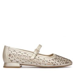 Baleriny Caprice. Szare balerinki damskie Caprice, bez wzorów, bez obcasa, bez zapięcia. Za 399.99 zł.