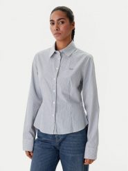 Guess Jeans Koszula W6RH66 WH7Q1 Niebieski Regular Fit. Niebieskie koszule damskie Guess Jeans, xl, z aplikacjami, z bawełny, bez kołnierzyka, bez ramiączek. Za 309.99 zł.