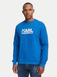 KARL LAGERFELD Bluza 705780 561917 Niebieski Regular Fit. Niebieskie bluzy męskie KARL LAGERFELD, m, bez wzorów, z bawełny, bez ramiączek, bez kaptura. Za 439.99 zł.