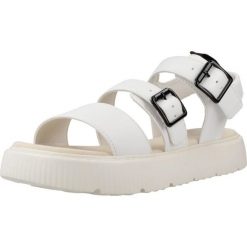 Sandały Geox Model J Sandal Kodette Gir Kolor Biały. Białe sandały damskie Geox, bez wzorów, z syntetyku, bez obcasa, bez zapięcia. Za 264.99 zł.