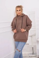 Bluza ocieplana z półgolfem mocca. Bluzy damskie KESI, l, bez wzorów, z bawełny, bez ramiączek, bez kaptura. Za 238.37 zł.