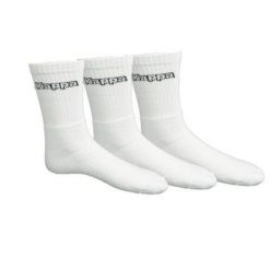 Skarpety Unisex Dla Dorosłych (zestaw 3 Sztuk). Białe skarpetki damskie Kappa, bez wzorów. Za 44.99 zł.