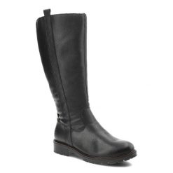 Czarne Kozaki Rieker Ocieplane Buty Damskie. Czarne kozaki damskie Rieker, z aplikacjami, z futra, bez obcasa, bez zapięcia. Za 359.00 zł.