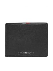 Tommy Hilfiger Portfel Th Corp Mini Cc Wallet AM0AM13739 Czarny. Czarne portfele męskie Tommy Hilfiger, bez wzorów, ze skóry. Za 189.99 zł.