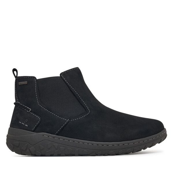 Botki Josef Seibel. Czarne botki damskie Josef Seibel, bez wzorów, bez obcasa, na płaskiej podeszwie, bez zapięcia. Za 509.99 zł.