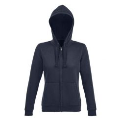 Damska Bluza Z Kapturem Spike Z Pełnym Zamkiem Błyskawicznym. Niebieskie bluzy damskie SOL'S, l, bez wzorów, bez ramiączek, z kapturem. Za 173.99 zł.