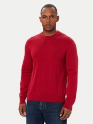 Calvin Klein Jeans Sweter LV04RH325G Czerwony Regular Fit. Czerwone swetry męskie Calvin Klein Jeans, m, bez wzorów, z bawełny, bez kołnierzyka, bez ramiączek. Za 369.99 zł.