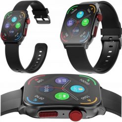 Smartwatch zegarek sportowy IMIKI Frame 2 Black. Czarne, cyfrowe zegarki męskie IMIKI, z aplikacjami. Za 299.00 zł.