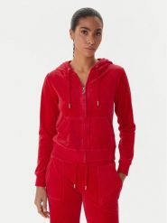 Juicy Couture Bluza Robertson JCAP176 Czerwony Slim Fit. Czerwone bluzy damskie Juicy Couture, xxs, bez wzorów, z syntetyku, bez ramiączek, bez kaptura. Za 279.99 zł.
