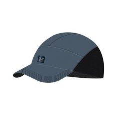Czapka do biegania z daszkiem unisex Buff Pack Speed Cap Solid Steel ochrona UV. Niebieskie czapki damskie Buff, bez wzorów, sportowe. W wyprzedaży za 97.93 zł.