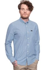 KOSZULA LEE BUTTON DOWN OIL BLUE L880ONMO 112123358. Niebieskie koszule męskie Lee, l, bez wzorów, bez kołnierzyka, bez ramiączek. Za 129.99 zł.