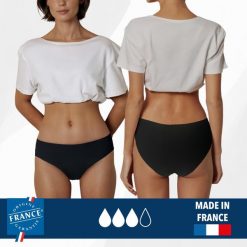 Majtki Menstruacyjne – duży chłonność. Czarne majtki damskie PLIM UNDERWEAR. Za 119.99 zł.