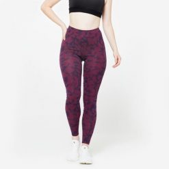 Legginsy fitness damskie Domyos. Legginsy damskie DOMYOS, bez wzorów, z bawełny. W wyprzedaży za 39.99 zł.