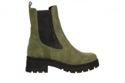 Botki Bayla-161 188 1101 55 Khaki Suede 161625, Zielony, Skóra naturalna - 38. Zielone botki damskie Bayla, na zimę, bez wzorów, z gumy, eleganckie, z okrągłym noskiem, za kostkę, bez obcasa, bez zapięcia. W wyprzedaży za 269.00 zł.