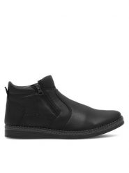 Lanetti Botki MBS-CARDIFF-10 Czarny. Czarne botki męskie Lanetti, bez wzorów, z materiału, bez obcasa, bez zapięcia. Za 159.99 zł.