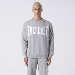 Oryginalny Sweter Z Okraglym Gorsetem Grey Melange Bawelna, Poliester. Szare swetry męskie EVERLAST, m, bez wzorów, z bawełny, casualowe, bez kołnierzyka, bez ramiączek. Za 149.99 zł.