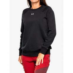 Bluza damska bez kaptura Under Armour Rival Fleece Crew. Czarne bluzy damskie Under Armour, m, bez wzorów, casualowe, bez ramiączek, bez kaptura. Za 177.99 zł.