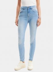 Desigual Jeansy Delaware 24SWDD26 Błękitny Slim Fit. Niebieskie jeansy damskie Desigual, bez wzorów, z bawełny. Za 429.99 zł.