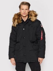 Alpha Industries Kurtka zimowa 123144 Czarny Regular Fit. Czarne kurtki męskie Alpha Industries, na zimę, m, bez wzorów, z syntetyku, bez kaptura. Za 809.99 zł.