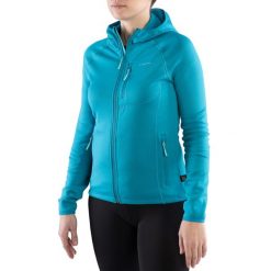 Bluza trekkingowa techniczna damska Viking Jukon Hoodie z kapturem na zamek. Czarne bluzy damskie Viking, xl, bez wzorów, sportowe, bez ramiączek, z kapturem. Za 379.90 zł.