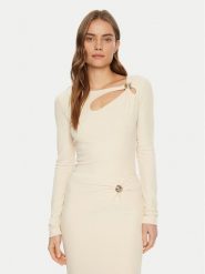 Guess Bluzka W5RP12 KAQL2 Beżowy Regular Fit. Brązowe bluzki damskie Guess, xs, z aplikacjami, z syntetyku, bez kołnierzyka, bez ramiączek. Za 309.99 zł.