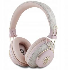 Słuchawki nauszne Guess Bluetooth ENC Metal 4G Logo różowy. Czerwone słuchawki bezprzewodowe Guess. Za 223.88 zł.