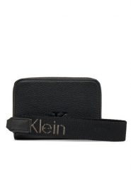 Calvin Klein Jeans Portfel K60K613058 Czarny. Czarne portfele damskie Calvin Klein Jeans, z jeansu. Za 149.99 zł.