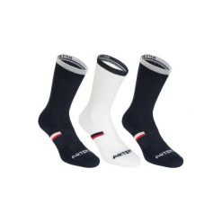 Skarpety sportowe RS500 3 pary. Czarne skarpetki damskie ARTENGO, bez wzorów, z bawełny. Za 24.99 zł.