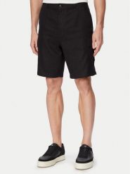 Calvin Klein Jeans Szorty materiałowe LV04RF610G Czarny Regular Fit. Czarne szorty męskie Calvin Klein Jeans, bez wzorów, z bawełny. Za 409.99 zł.