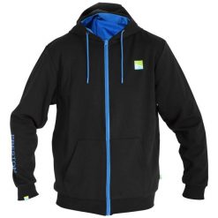 Bluza Męska Wędkarska Rozpinana Z Nadrukiem Preston Pro Zip Hoodie. Czarne bluzy męskie PRESTON INNOVATIONS, m, bez wzorów, sportowe, bez ramiączek, bez kaptura. Za 219.99 zł.
