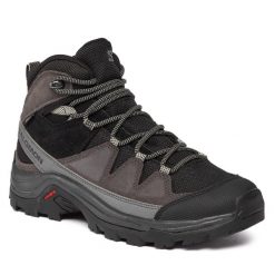 Trekkingi Salomon. Czarne obuwie trekkingowe damskie Salomon, z gore-texu, bez zapięcia. Za 529.99 zł.