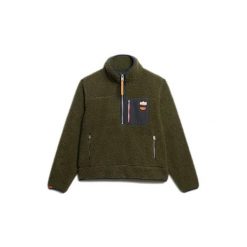 Kurtka polarowa 1/2 zip retro vintage damska Superdry. Zielone kurtki sportowe damskie Superdry, na zimę, xl, bez wzorów, z polaru, bez ramiączek, bez kaptura, trekkingowe. Za 376.25 zł.