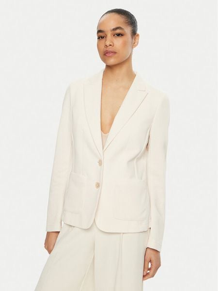 Olsen Marynarka 15001367 Beżowy Regular Fit. Brązowe marynarki i żakiety damskie Olsen, bez wzorów, z syntetyku, bez kołnierzyka, bez ramiączek. Za 339.99 zł.