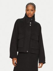 PINKO Płaszcz wełniany Cucchiaio 103842 A1ZQ Czarny Regular Fit. Czarne płaszcze damskie Pinko, na zimę, xl, bez wzorów, z wełny, bez kołnierzyka, bez kaptura. Za 2,299.00 zł.