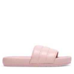 Klapki JENNY. Czerwone klapki damskie Jenny, bez wzorów, bez obcasa, bez zapięcia. Za 59.99 zł.