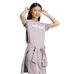 Koszulka z krótkim rękawem damska ADIDAS Gym & Pilates. Białe bluzki damskie Adidas, l, bez wzorów, z bawełny, sportowe, bez kołnierzyka, bez ramiączek. W wyprzedaży za 69.99 zł.
