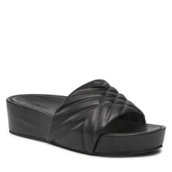 Klapki Dune London. Brązowe klapki damskie Dune London, bez wzorów, bez obcasa, bez zapięcia. Za 429.99 zł.