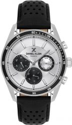 Zegarek Daniel Klein Męski srebrna tarcza 44 mm (DK.1.14221-1). Szare zegarki męskie Daniel Klein, bez wzorów, srebrne. Za 185.99 zł.