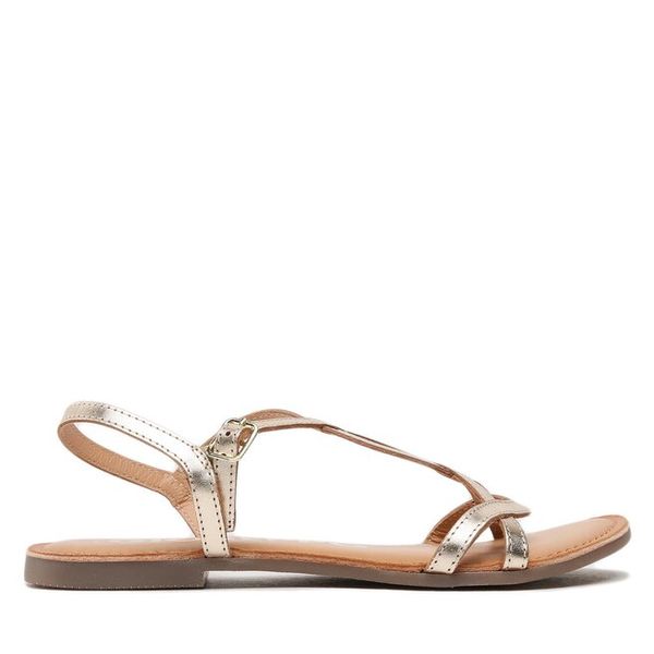 Sandały Gioseppo. Żółte sandały damskie Gioseppo, bez wzorów, bez obcasa, na płaskiej podeszwie, bez zapięcia. Za 149.99 zł.