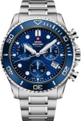 Zegarek Head Zegarek męski Swiss Military by Chrono SM34101.02 srebrny. Szare zegarki męskie Head, bez wzorów, srebrne. Za 2,500.00 zł.