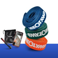 Zestaw taśm fitness z tkaniny – 3 poziomów oporu, taśmy treningowe z torbą. Torby sportowe męskie NEOLYMP, bez wzorów, ze skóry. Za 207.99 zł.
