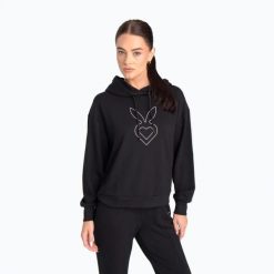 Bluza treningowa damska Cardio Bunny HCB-125. Czarne bluzy damskie Cardio Bunny, l, bez wzorów, z materiału, eleganckie, bez ramiączek, bez kaptura. Za 67.99 zł.