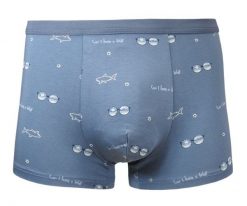 Bokserki Obcisłe, Niebieskie w Rekiny, Bawełniane, Majtki z Elastanem -ALTIES. Niebieskie bokserki męskie Alties, bez wzorów, z bawełny. Za 35.00 zł.